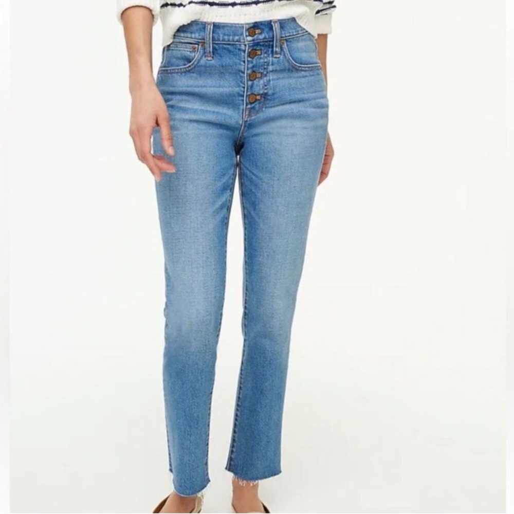 J Crew Essential Straight Jeans.